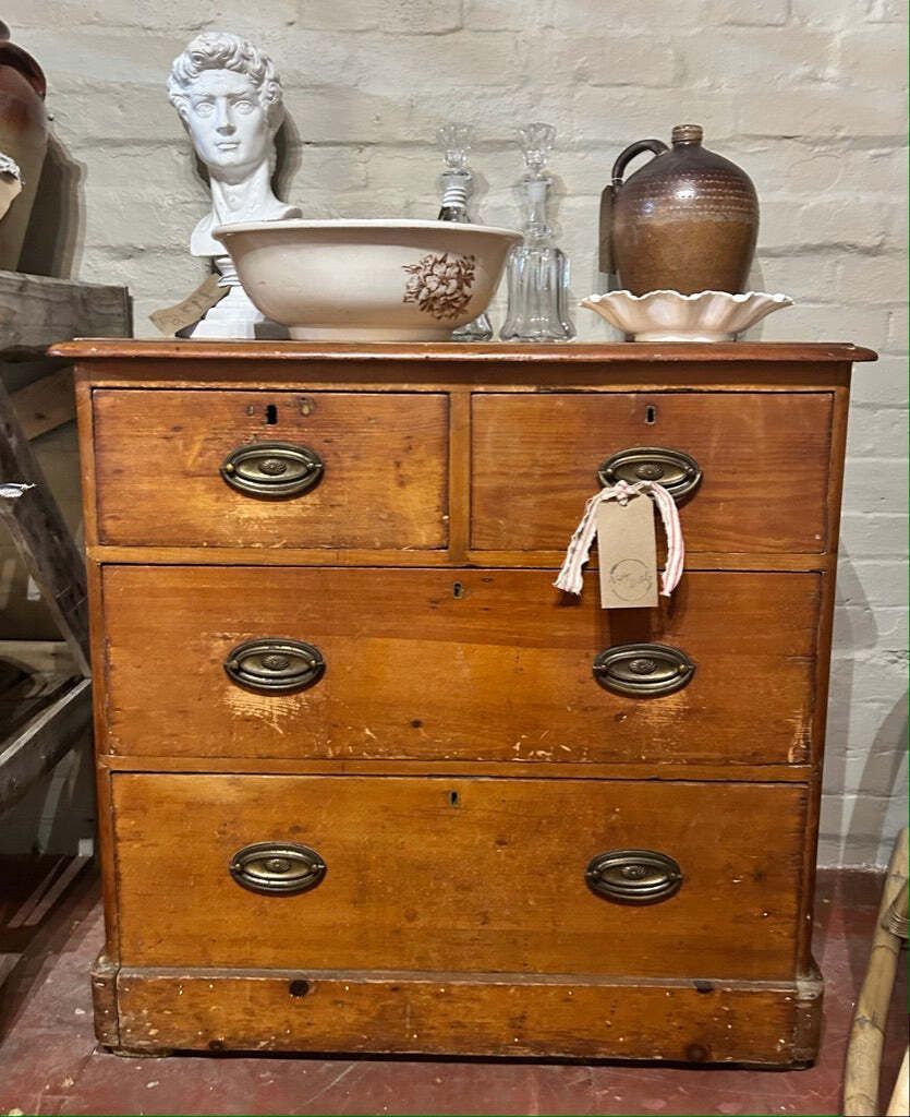 Antique Pine Chest Of Drawers