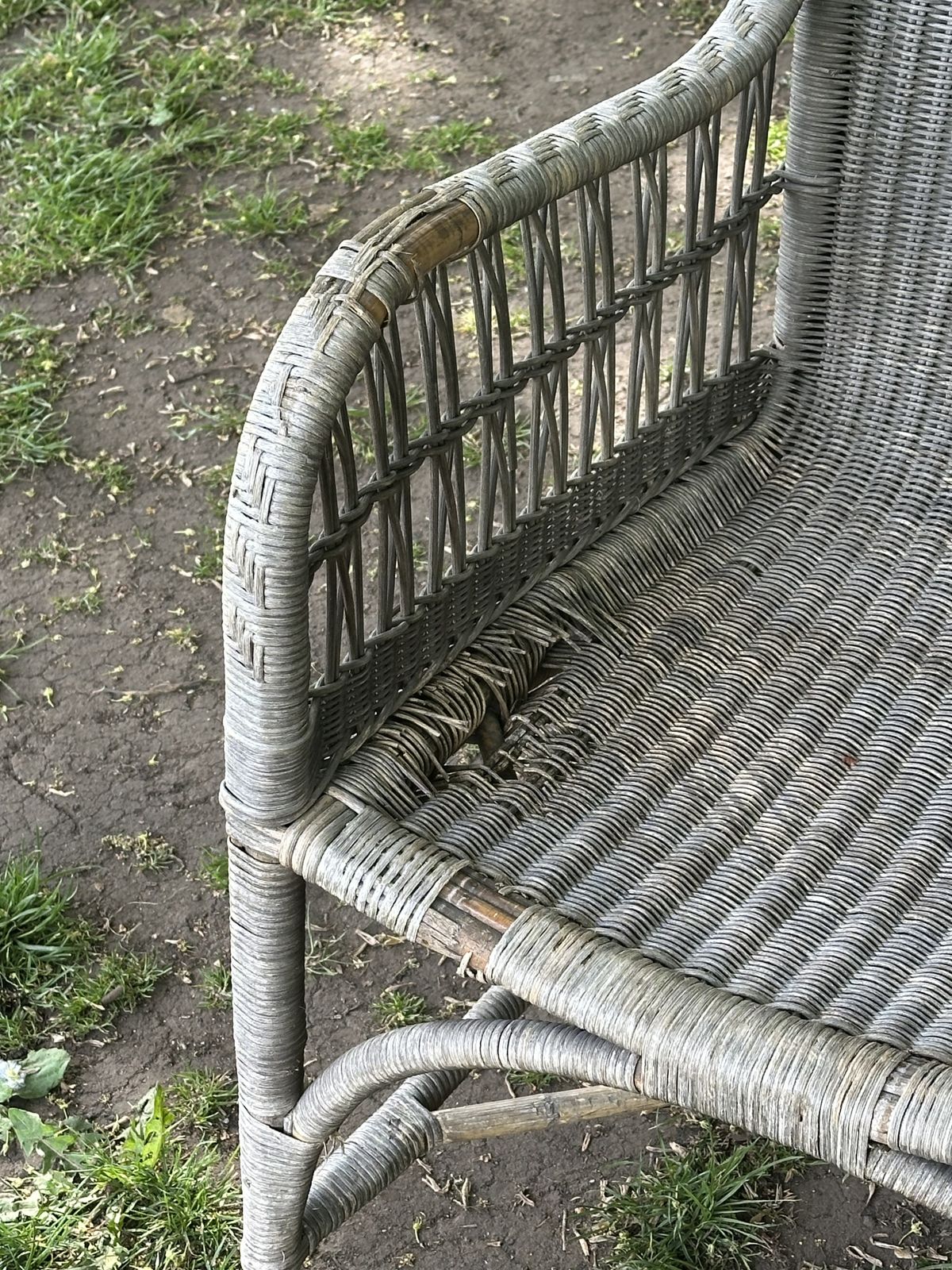 A Fine Handwoven Cane Armchair By Dryad Of Leicester, 1920's photo for sale
