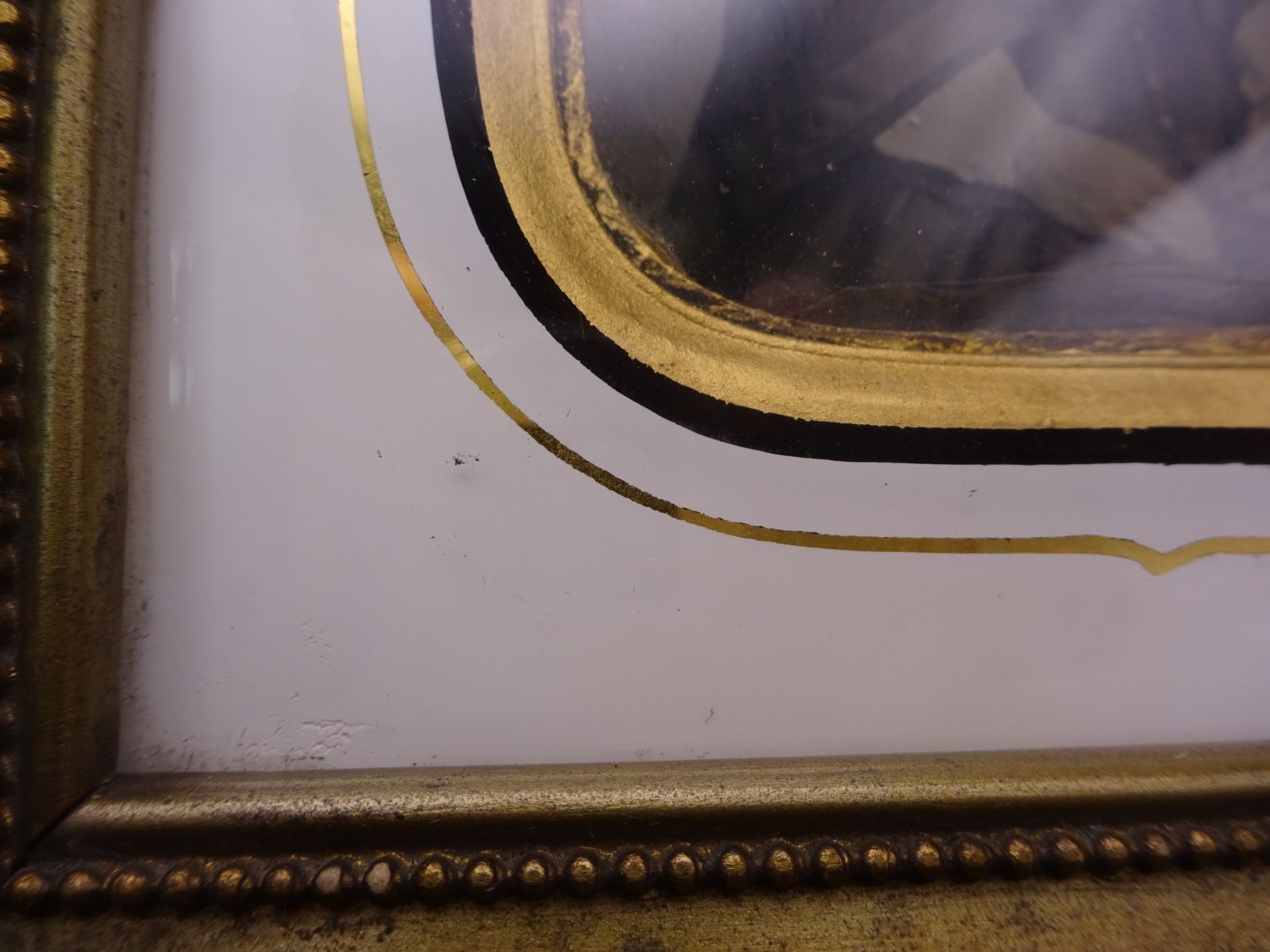 65.0 Original Victorian Framed Portrait, Ambrotype/Tintype Mid 1800s Gilt Gesso Frame photo