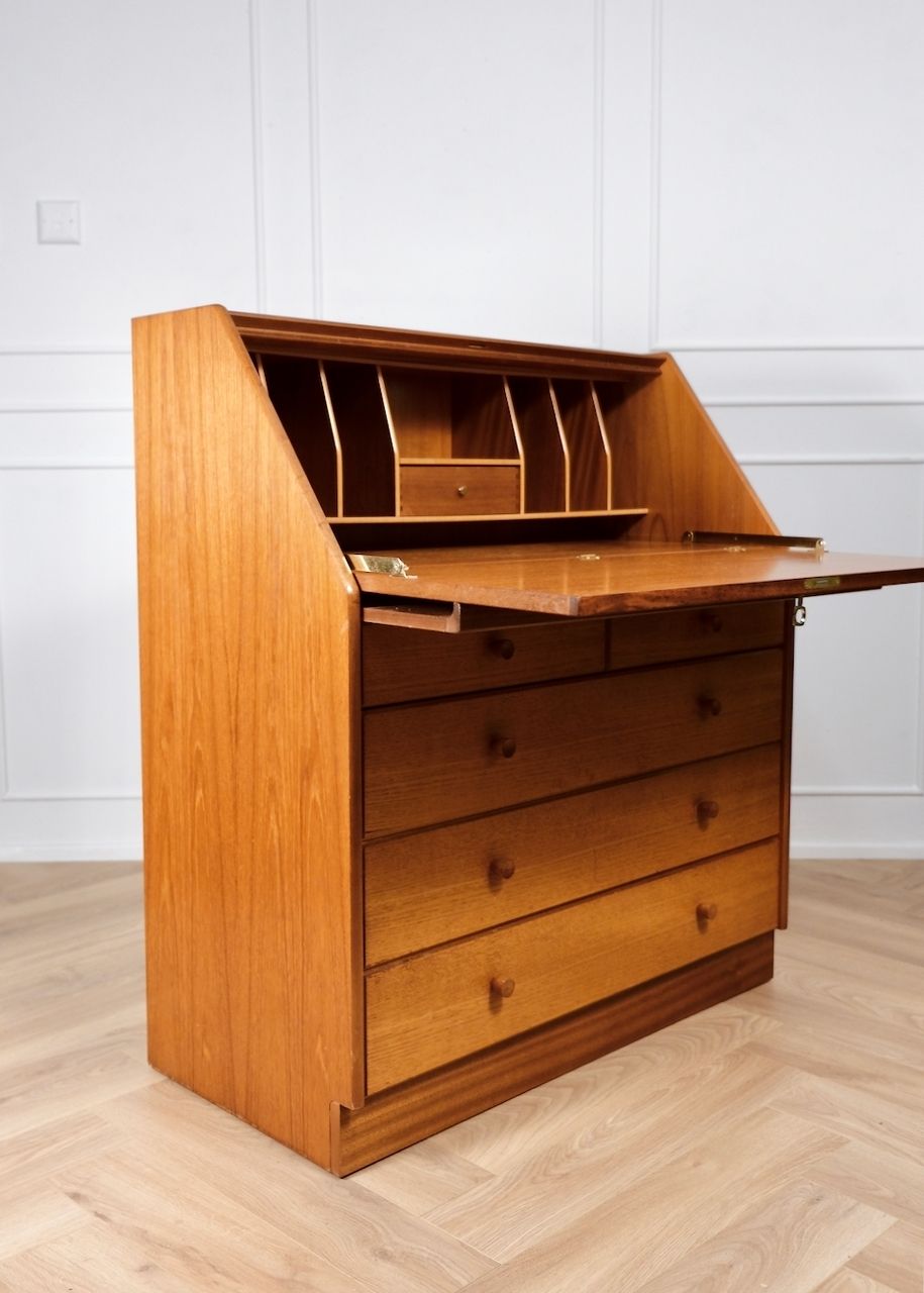 Nathan Teak Bureau Chest Of Drawers photo vinterior