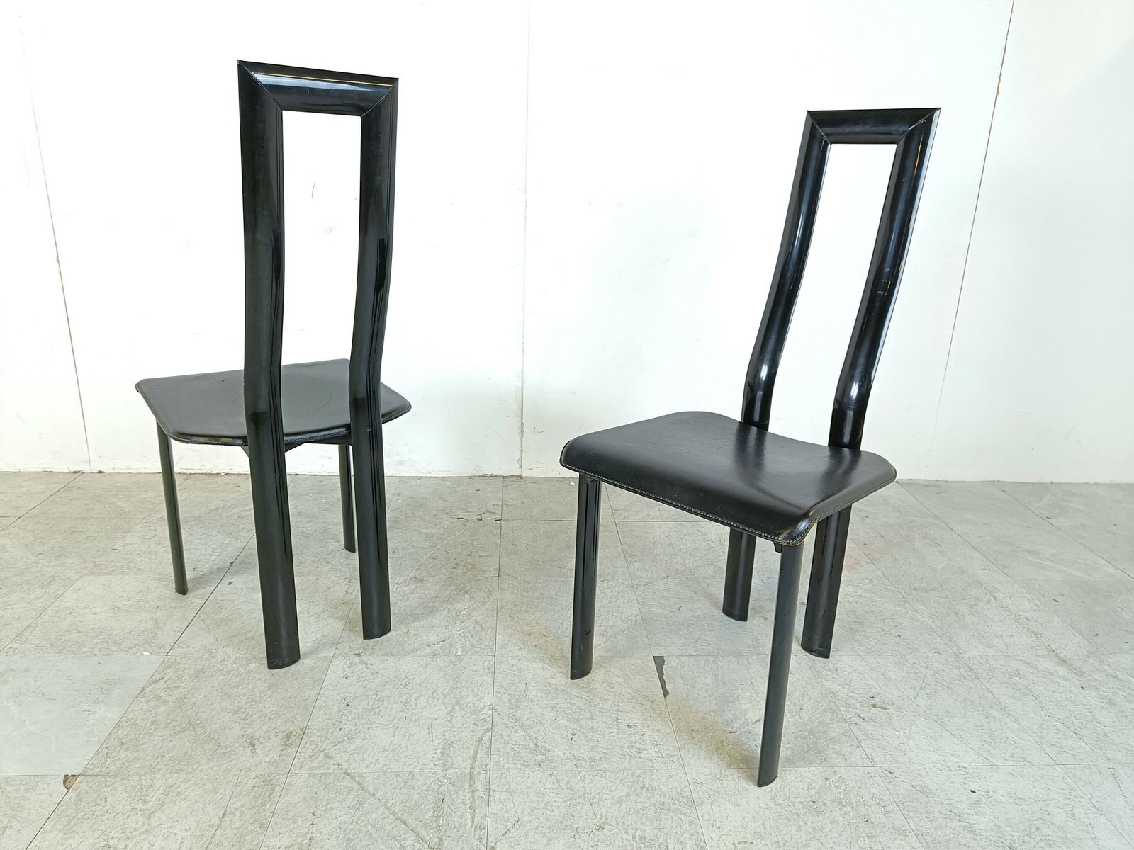 Set Of 6 Regia Dining Chairs By Antonella Mosca For Ycami, 1980s photo vintage