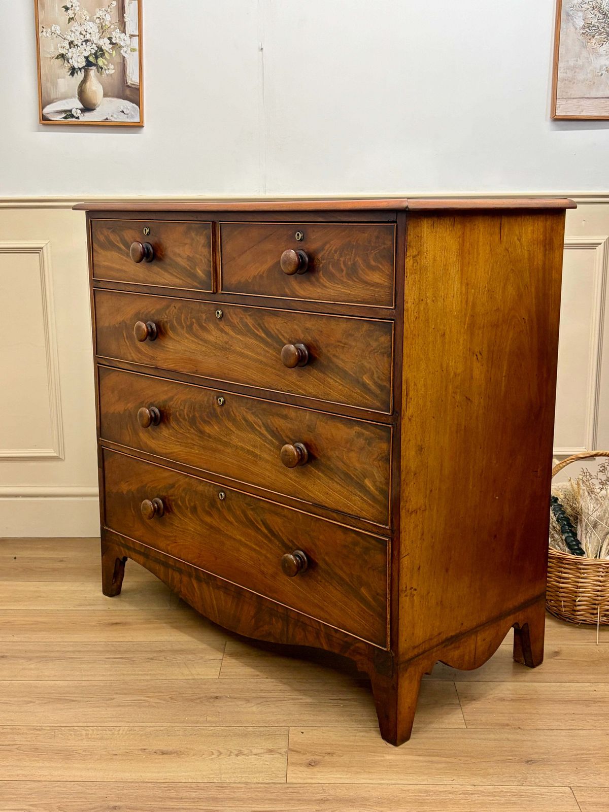 Antique Georgian Straight Front Chest Of Drawers photo buy