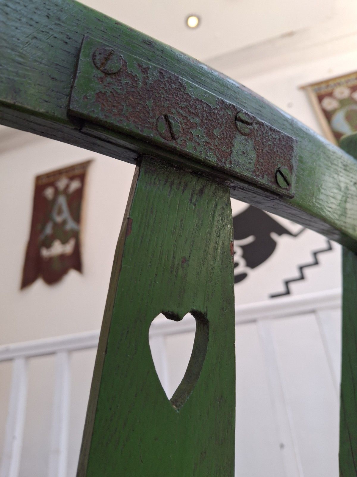 photo furniture Early 20th Century Arts & Crafts Painted Rocking/Nursing Chair.