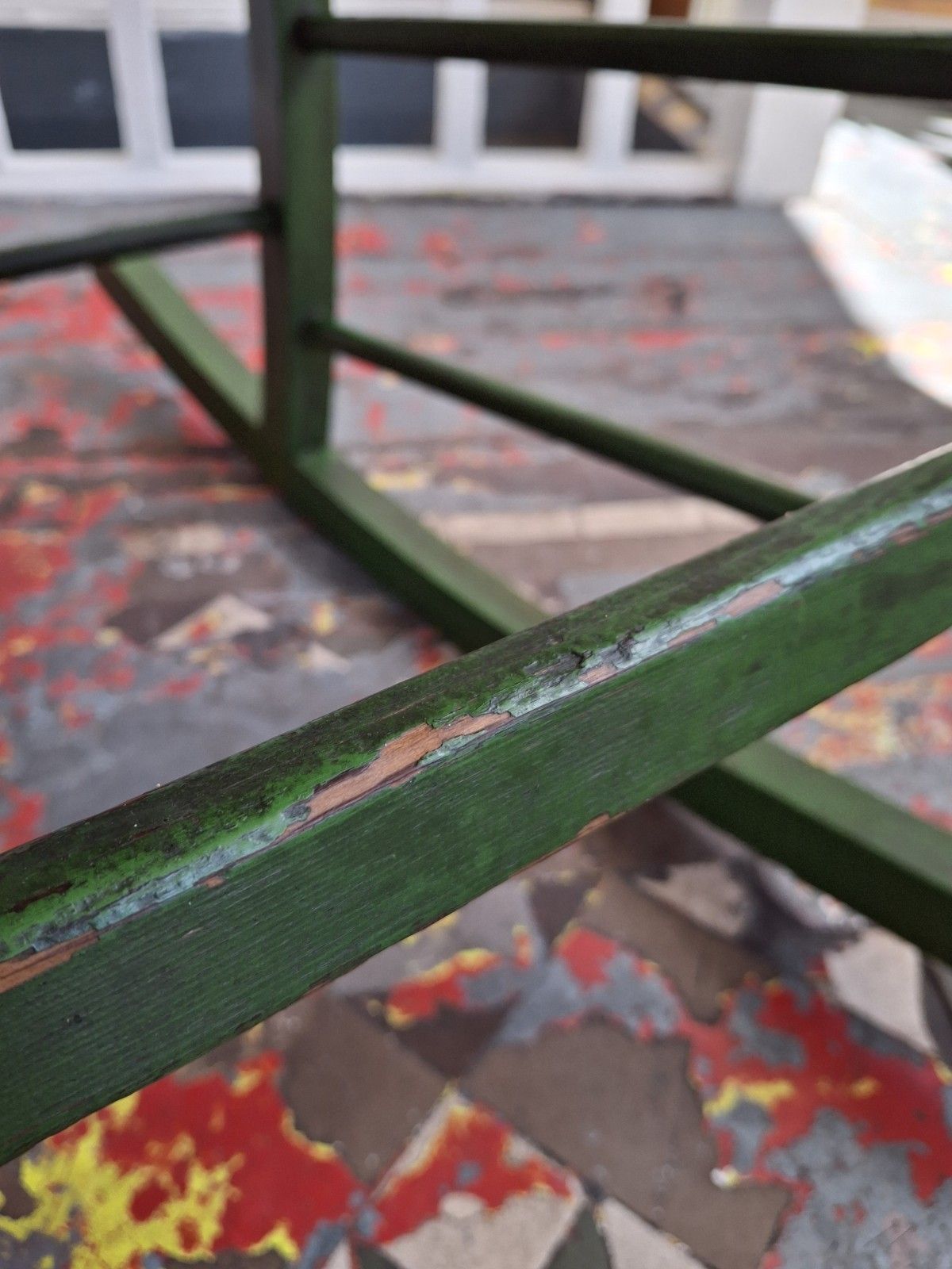 Furniture Early 20th Century Arts & Crafts Painted Rocking/Nursing Chair. photo