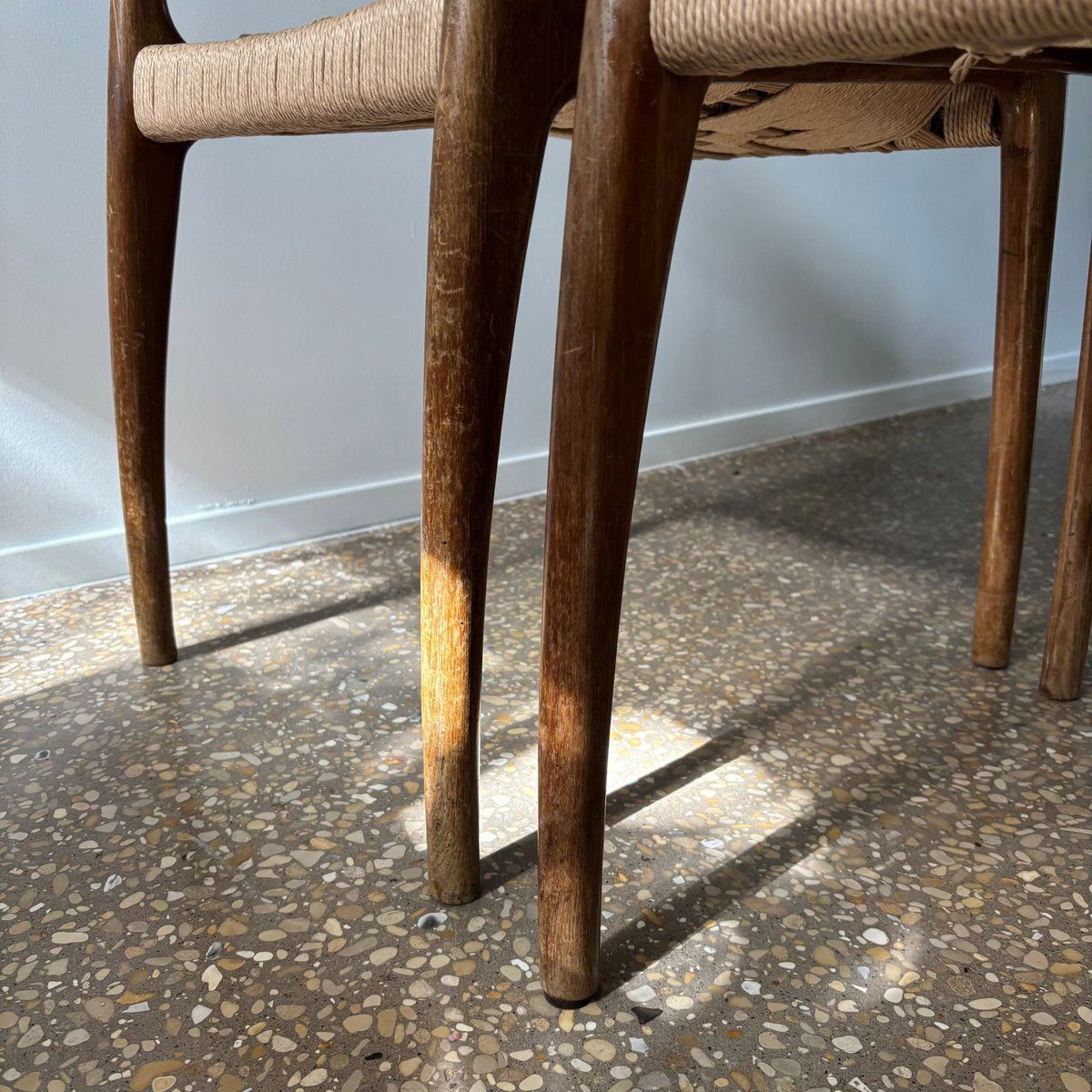 Mid Century Modern Dining Chairs, Italy, 1950s, Set Of 3 photo vintage