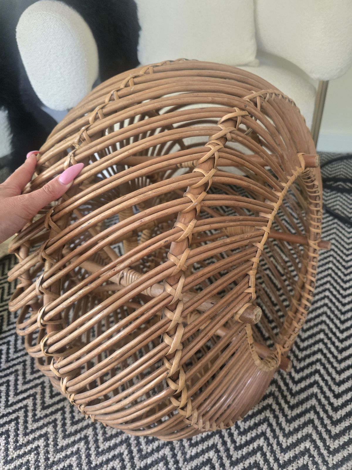 Large Mid Century 1950s Franco Albini Lobster Pot Vintage Foot Stool photo Furniture