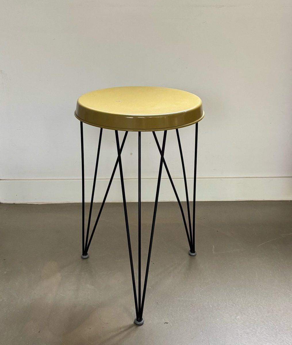 Seggiolina Stool In Metal By Tjerk Reijenga For Pilastro, 1950s 1960s photo Furniture