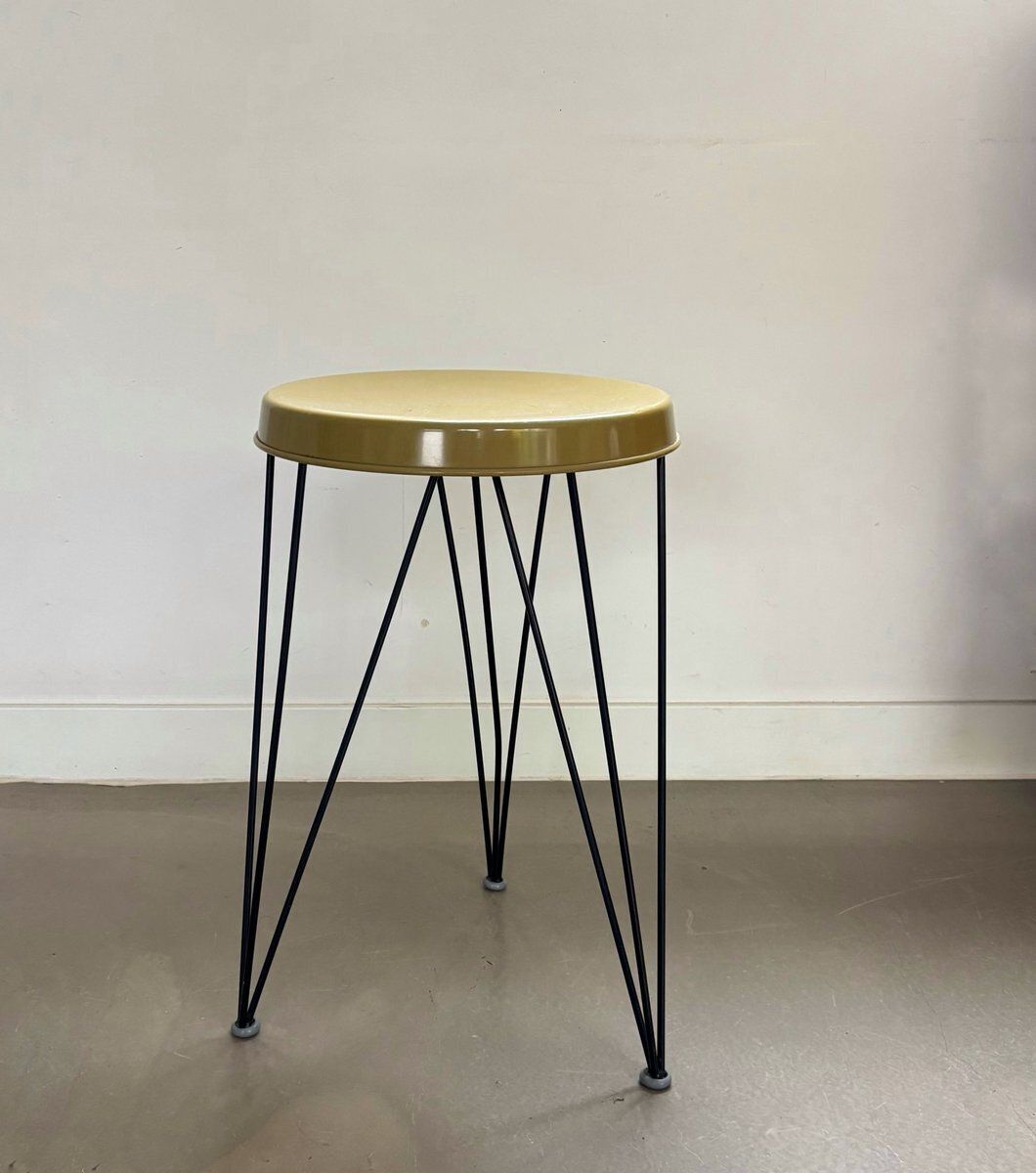 Seggiolina Stool In Metal By Tjerk Reijenga For Pilastro, 1950s 1960s photo vinterior