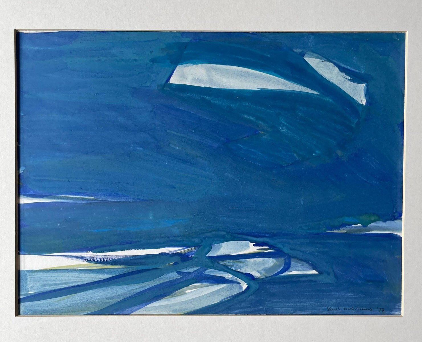 Paul Overhaus, Sea Nr. 5, 1977, Gouache photo for sale