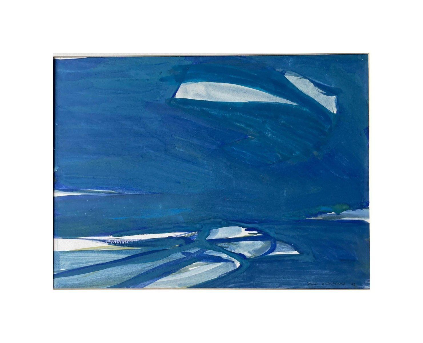 Paul Overhaus, Sea Nr. 5, 1977, Gouache photo Art