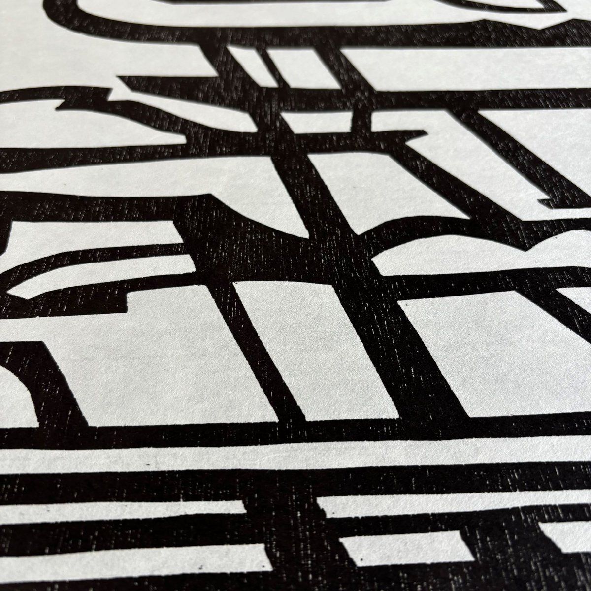 Paul Overhaus, Composition, 1986, Linocut Print On Japanese Paper photo vinterior