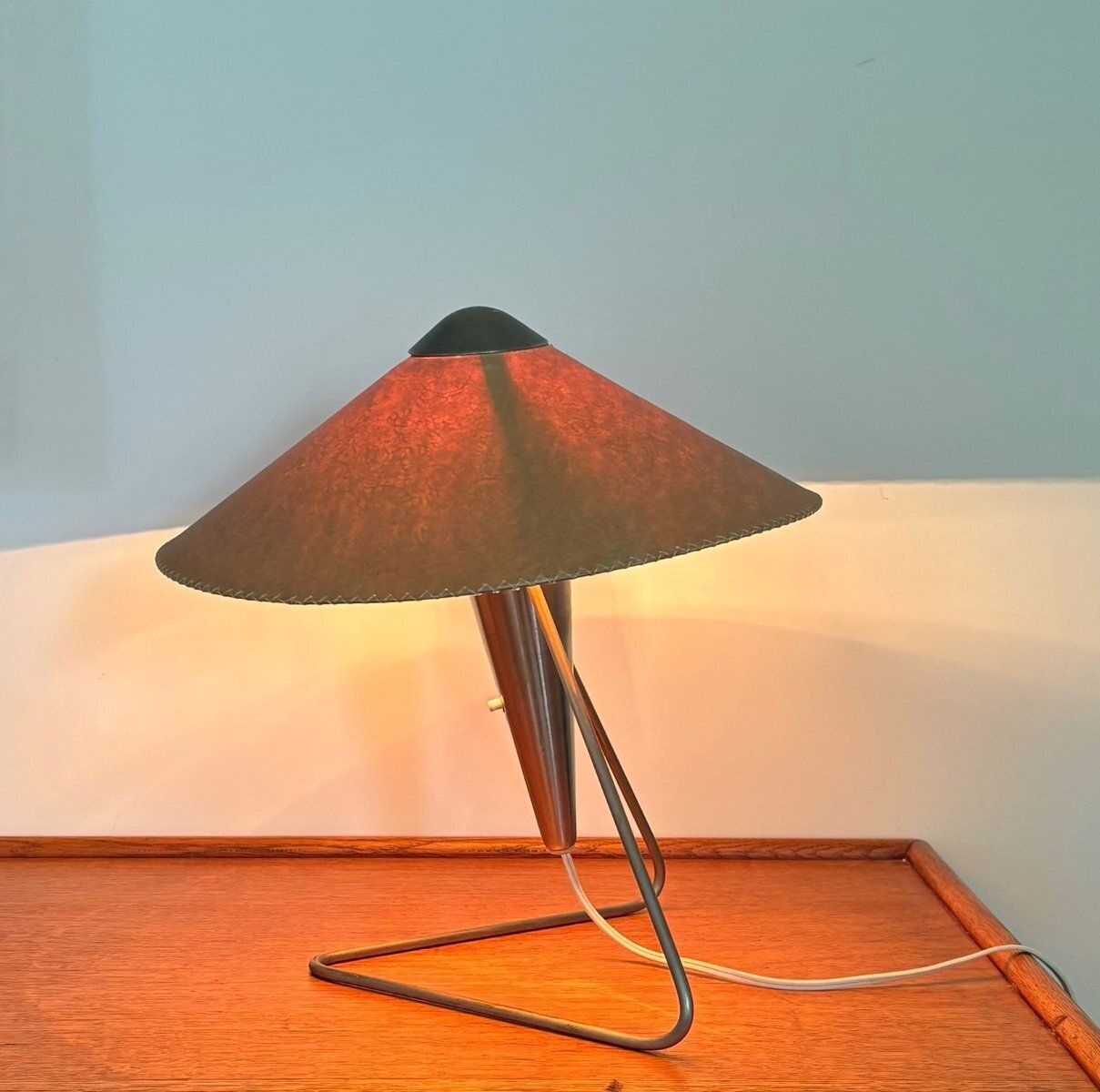 Czech Modernist Table Or Wall Lamp By Helena Frantova For Okolo, 1950s photo vinterior