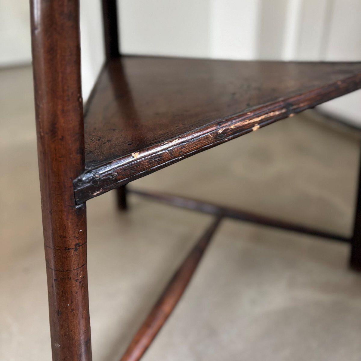 Furniture Antique Wooden Tripod Side Table, Late 18th Century photo