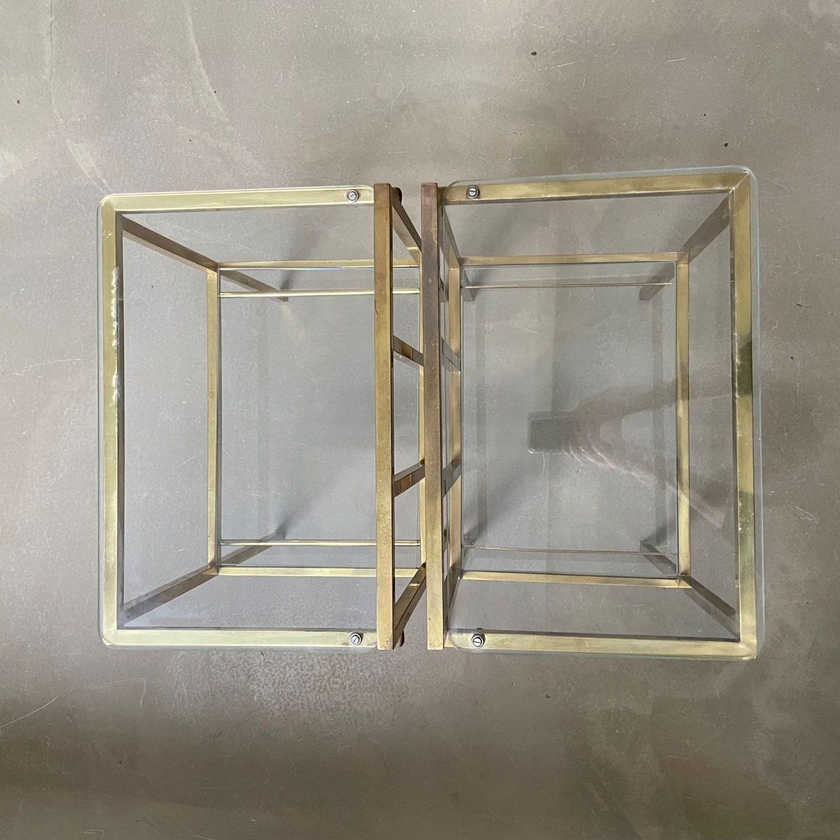 photo for sale Mid Century Side Tables Attributed To Marc Duplantier, France, 1960s, Set Of 2