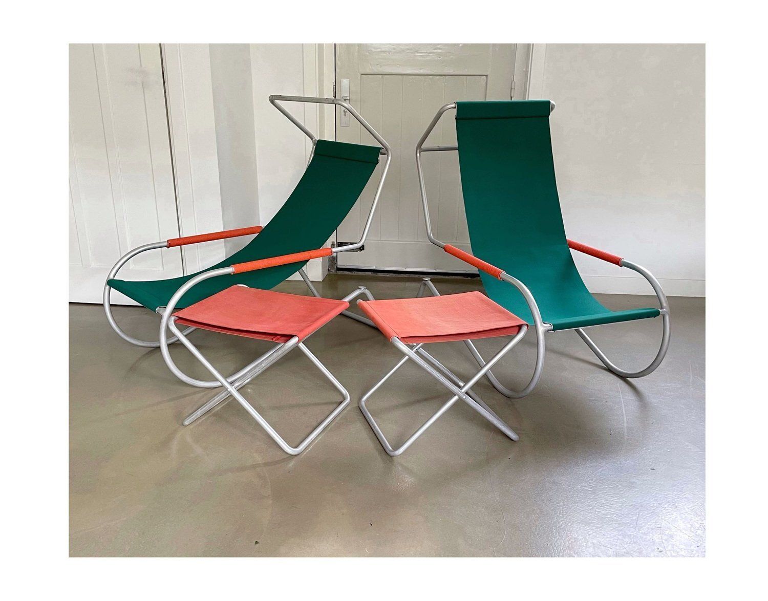 Mid Century Lido Sun Lounge Chairs By Battista And Gino Giudici, Italy, 1950s, Set Of 4 photo furniture