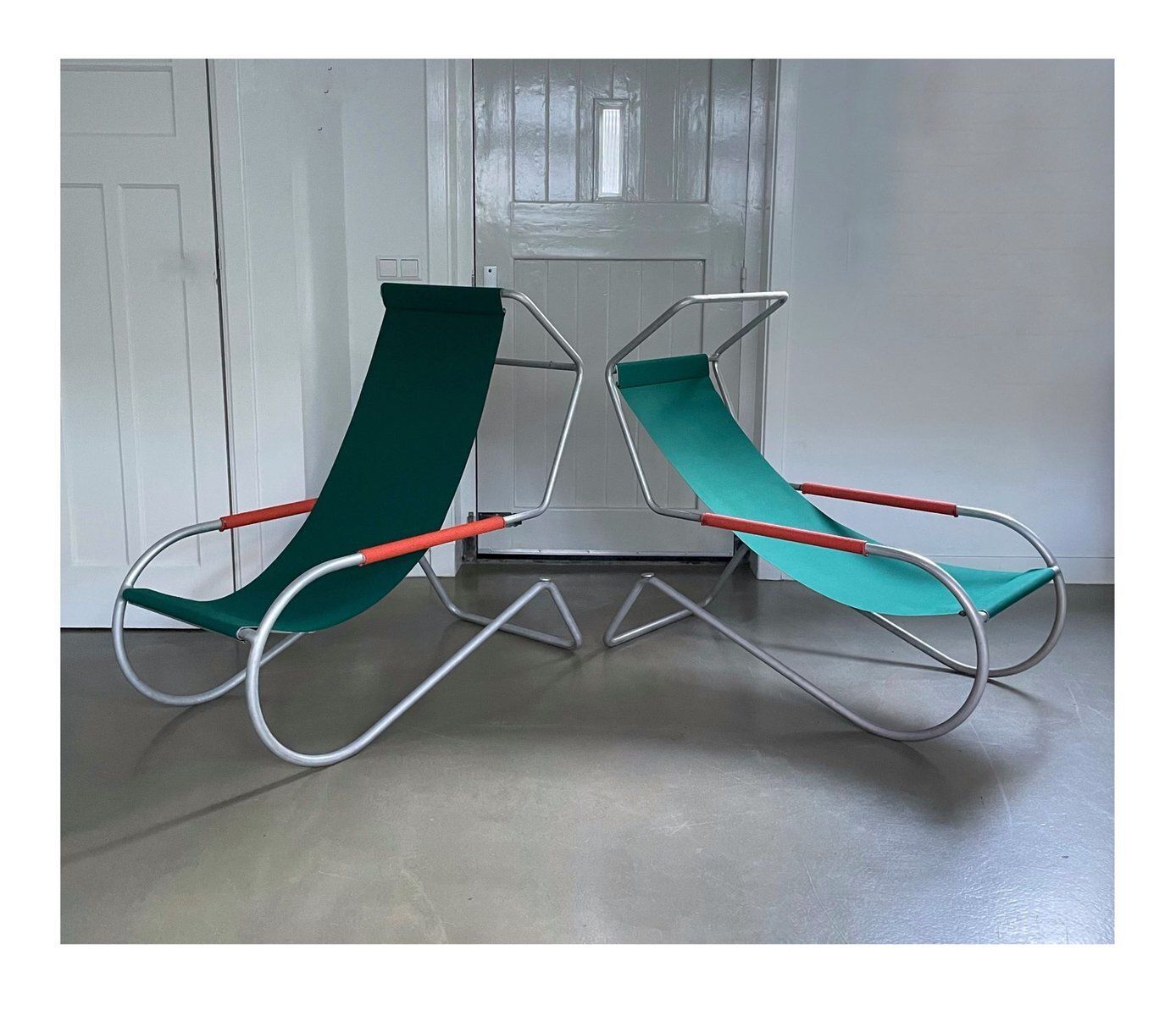 Mid Century Lido Sun Lounge Chairs By Battista And Gino Giudici, Italy, 1950s, Set Of 4 photo for sale