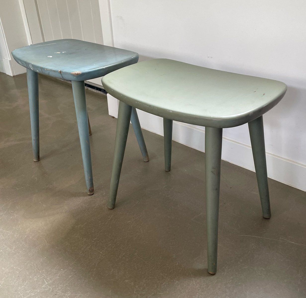 Set Of Palle Stools By Yngve Ekström For Stolab, Sweden, 1950s