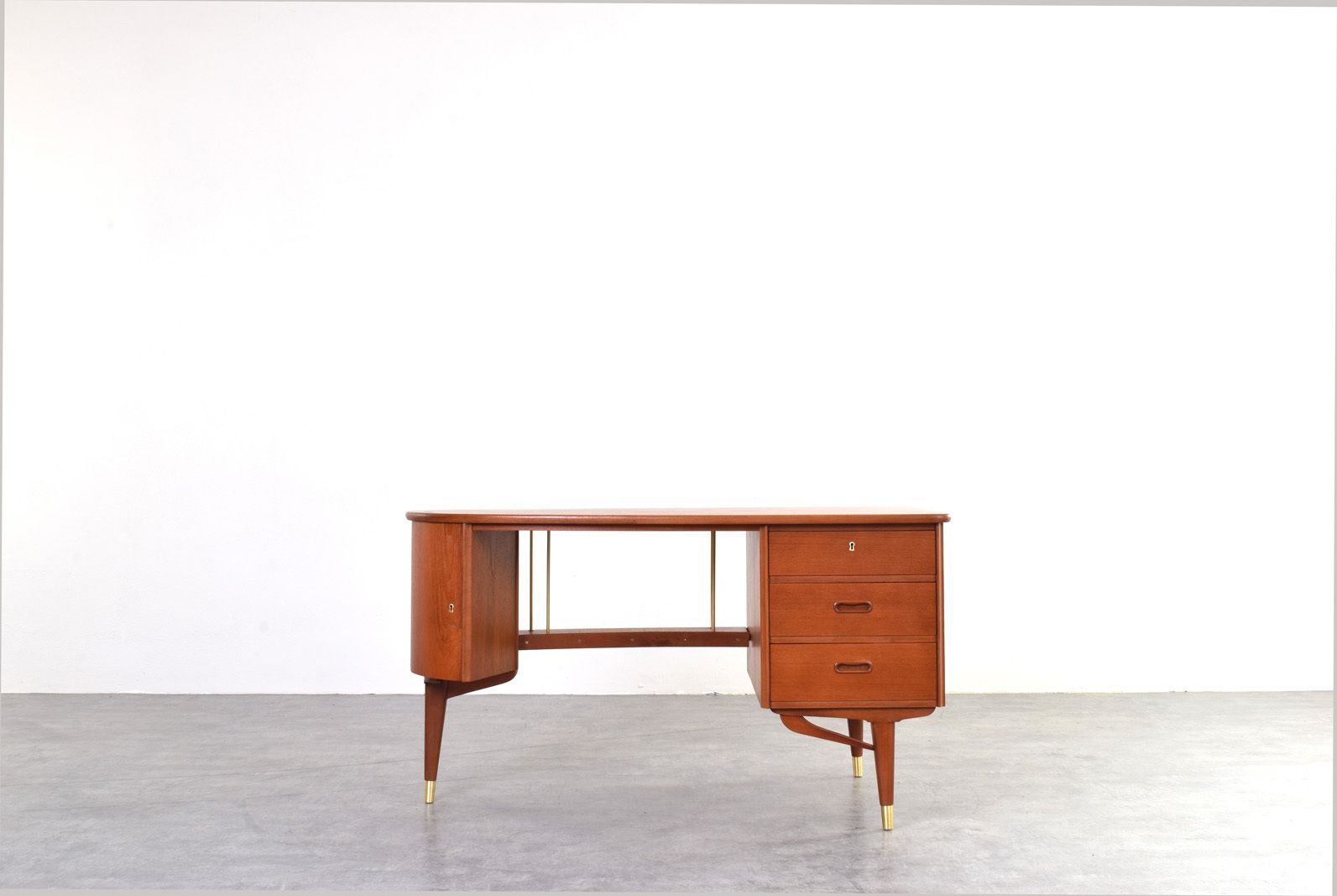 Mid Century Organic Teak Desk From Sola Møbler photo for sale