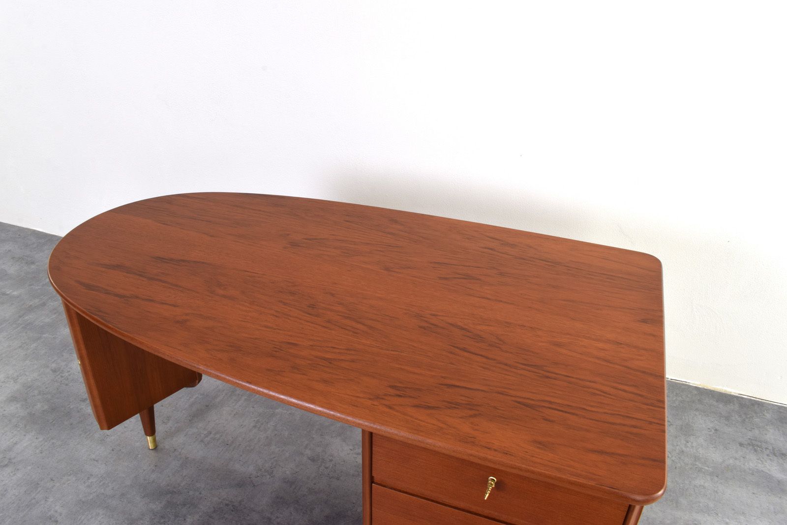 photo vintage Mid Century Organic Teak Desk From Sola Møbler