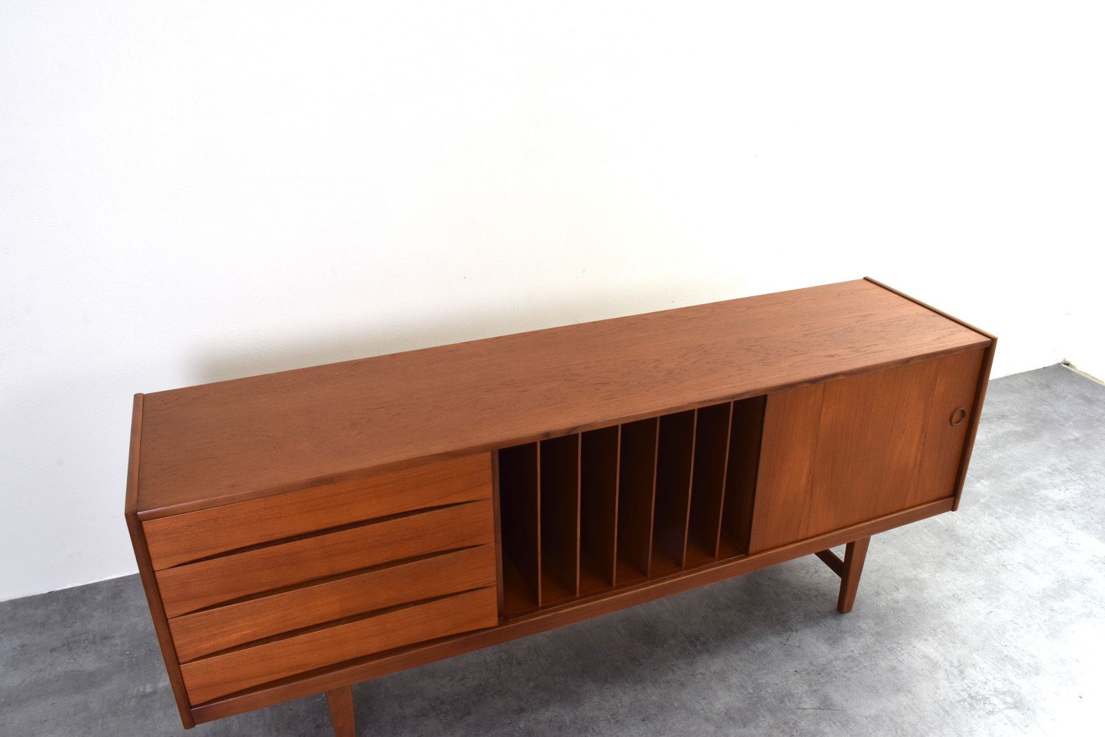 photo vintage Mid Century Teak Hi Fi Sideboard Ulvö By Erik Wørts For Ikea