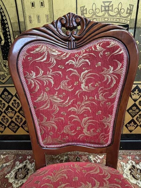 photo for sale 2x8 Wooden And Fabric Chairs