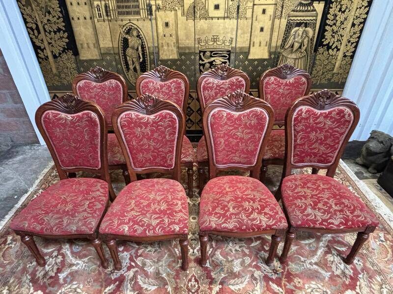 Furniture 2x8 Wooden And Fabric Chairs photo