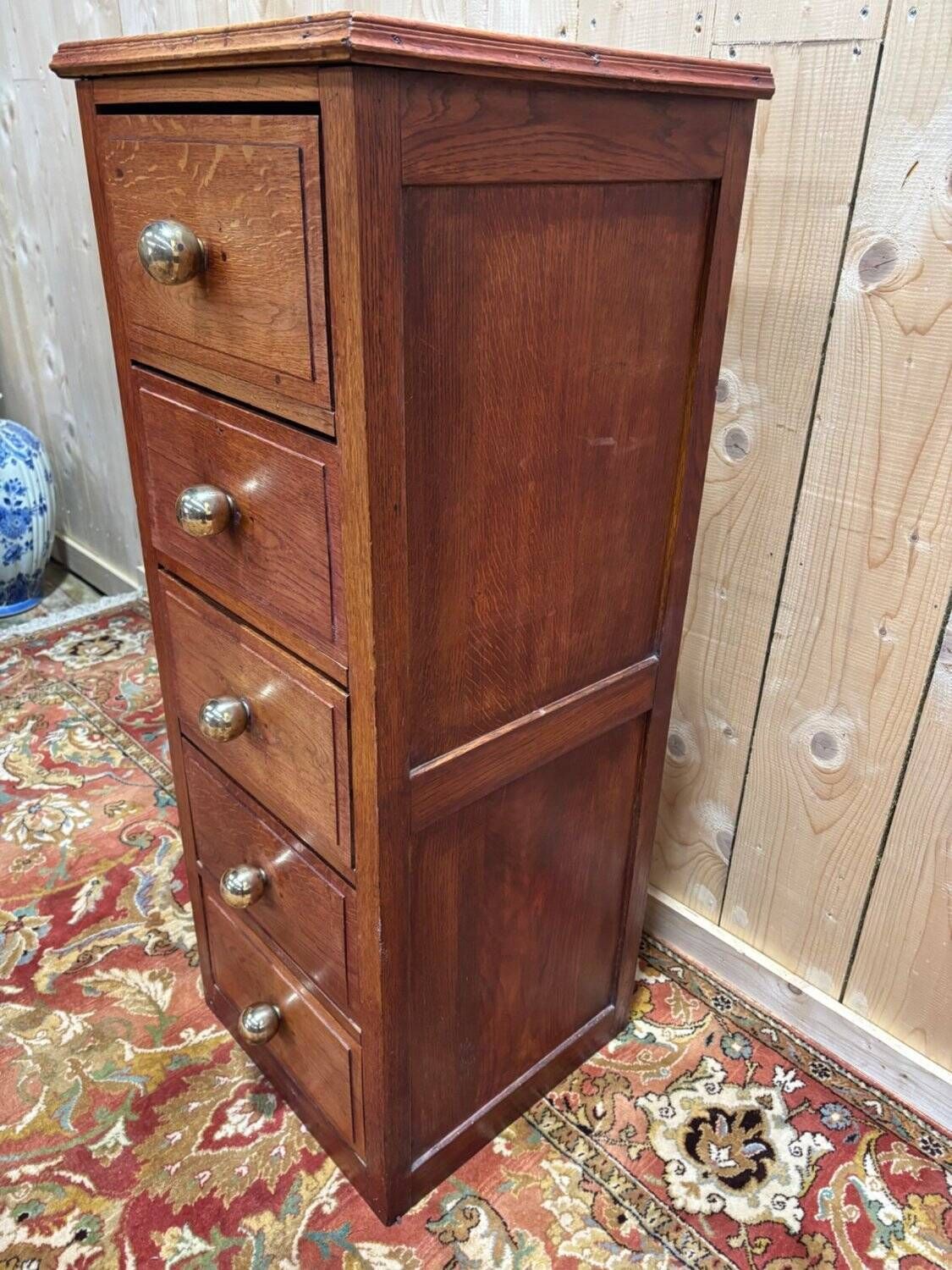 Antique Oak Chest Of Drawers   Late 19th/Early 20th Century. photo 433.0