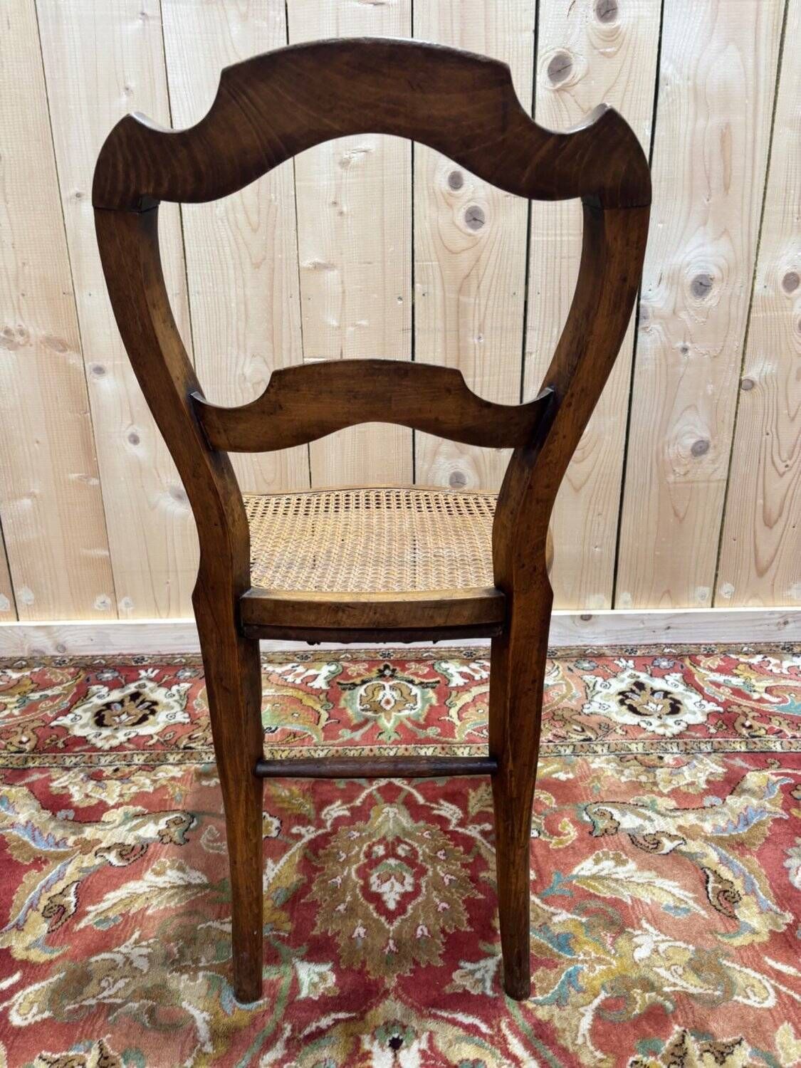 Set Of 6 Louis Philippe Caned Walnut Chairs, 19th Century. photo buy