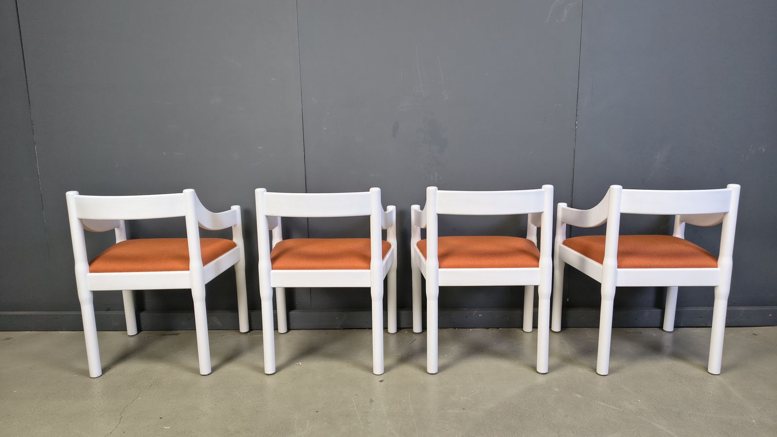 photo for sale Set Of 4 Carimate Armchairs By Vico Magistretti, 1960s