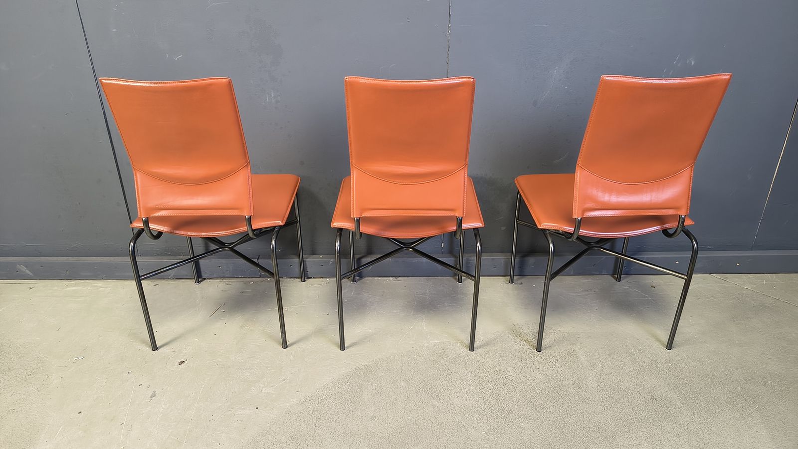 Ross Littel For Matteo Grassi Set Of 6 Dining Chairs, 1970s photo vintage