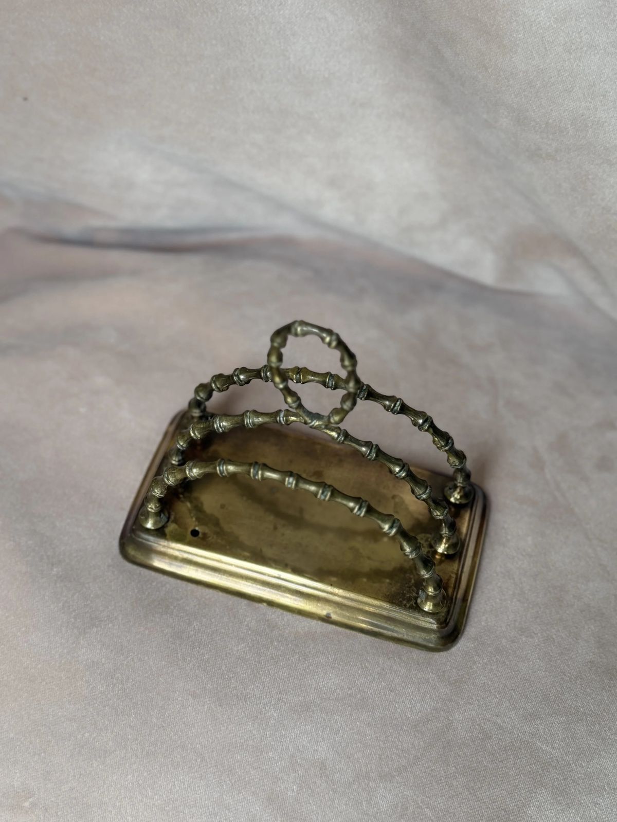 Faux Bamboo Brass Holder, 1900s photo 135.0