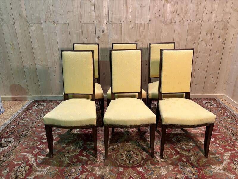 Set Of 6 Mahogany Chairs In The Arbus Style photo furniture