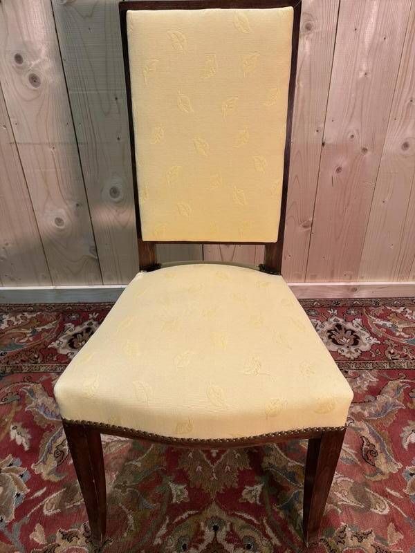 Set Of 6 Mahogany Chairs In The Arbus Style photo Furniture