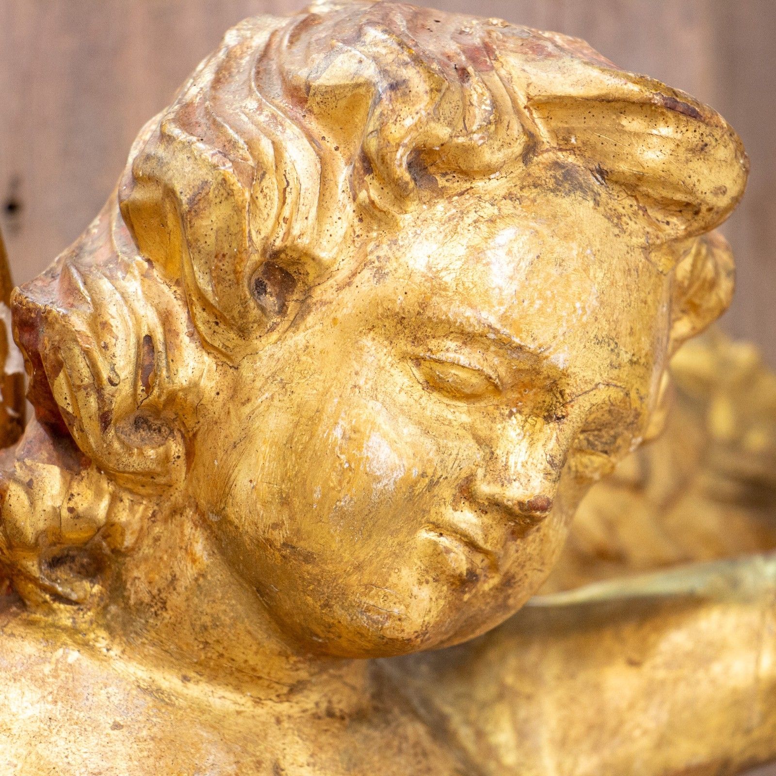 Finely Carved Pair Of 18th Century Giltwood Italian Cherubs photo 2180.0