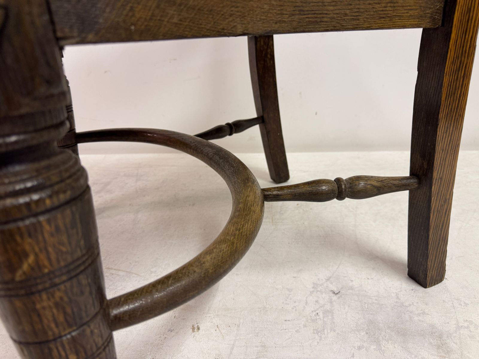 photo for sale Early 20th Century Arts And Crafts Oak Armchair With Saddle Seat