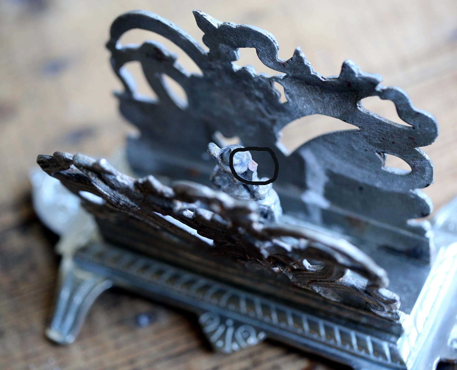 photo furniture Antique Letter Rack Art Nouveau French Paper Holder Desk Ornament