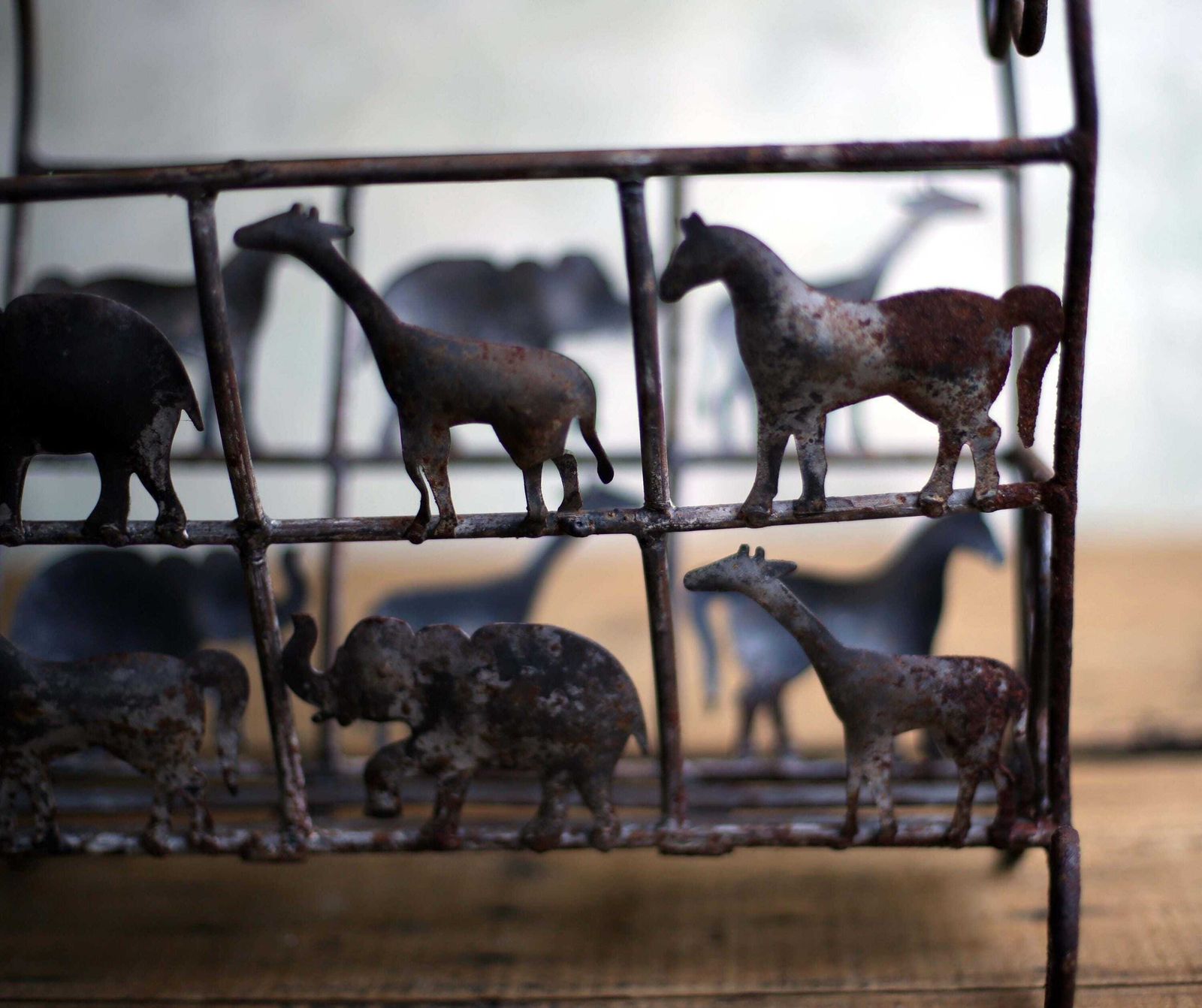 Animal Magazine Rack Jean Touret Rusty Wrought Iron 1950s Brutalism photo for sale