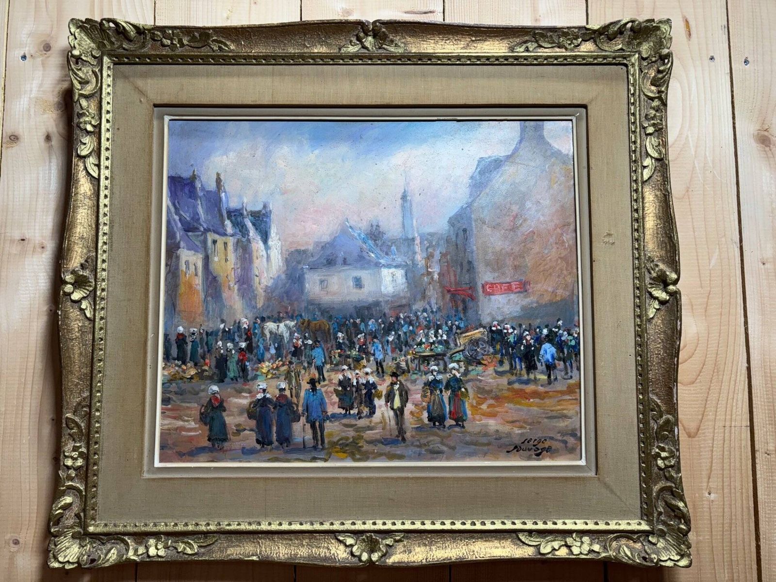 Oil By Serge Sauvage, Breton Market photo furniture