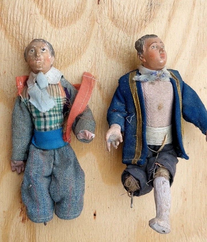 Antique Pair Of Italy Terracotta Statuettes Late 18th Early 19th Century photo furniture