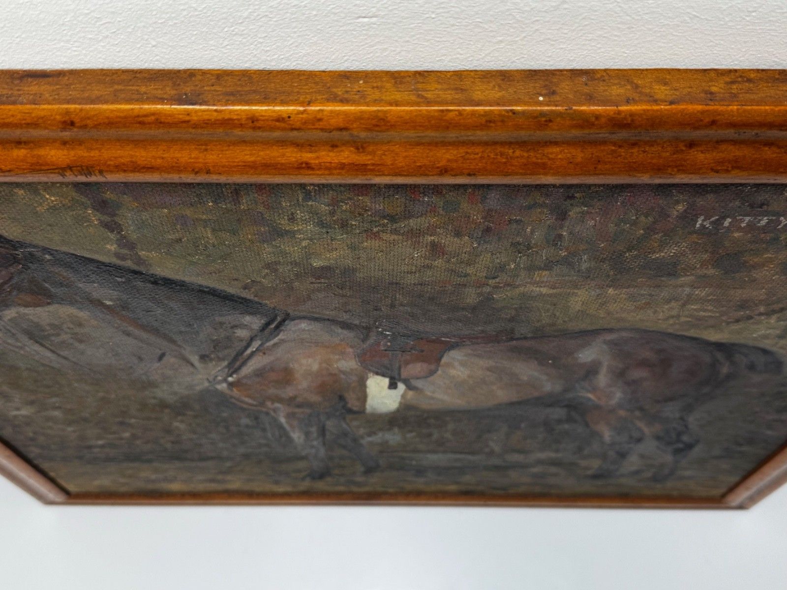Early 20th Century Oil Painting Kitty Bay Hunter Mare Of The Chiddingfold, Leconfield & Cowdray Hunt Stables Signed By Murray Mcneel Caird Urquhart photo 6500.0