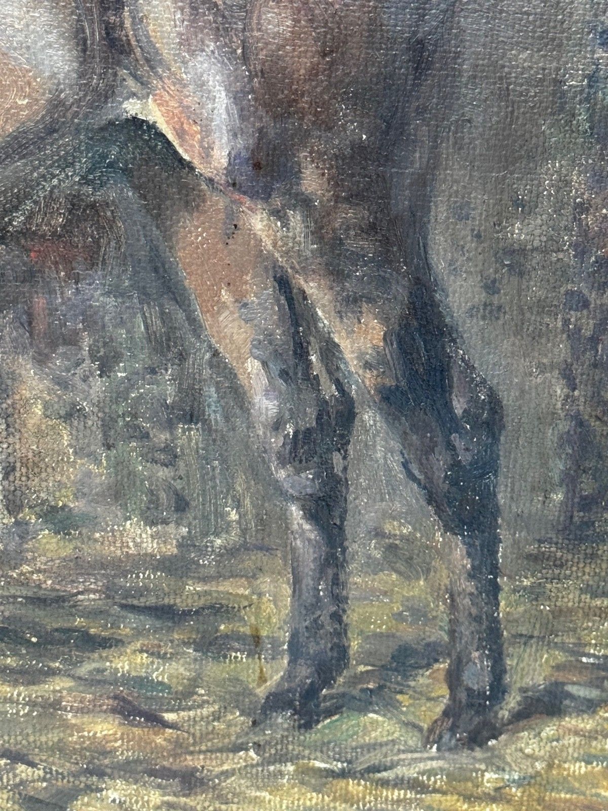 photo vinterior Early 20th Century Oil Painting Kitty Bay Hunter Mare Of The Chiddingfold, Leconfield & Cowdray Hunt Stables Signed By Murray Mcneel Caird Urquhart