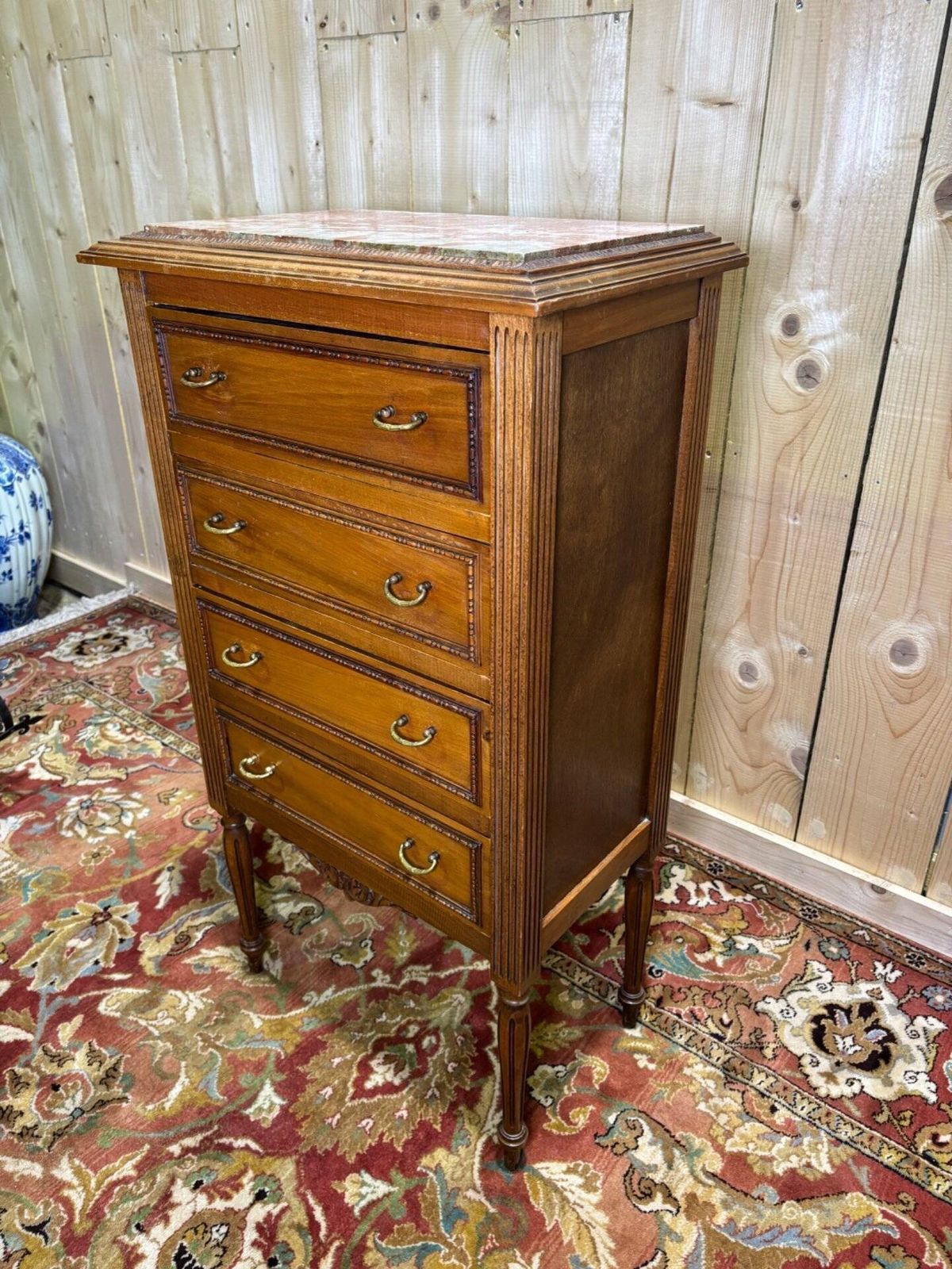 Louis XVI Style Molded And Carved Walnut Chest Of Drawers photo buy
