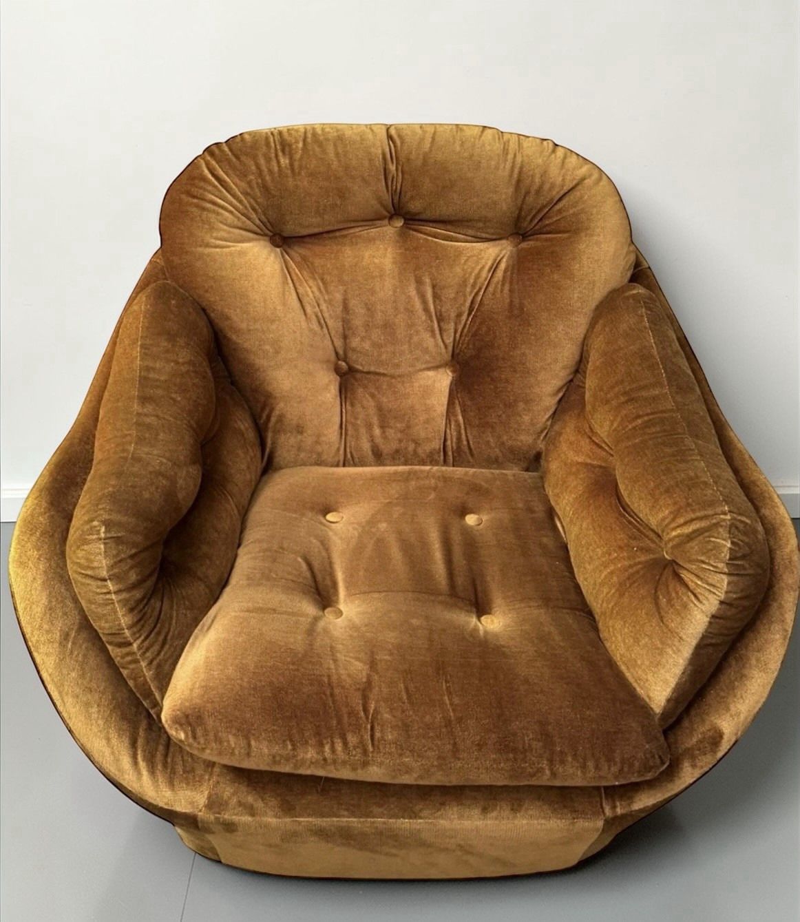 Pair Of Mid Century Vono Armchairs Art Deco Style C1950s Rare photo for sale