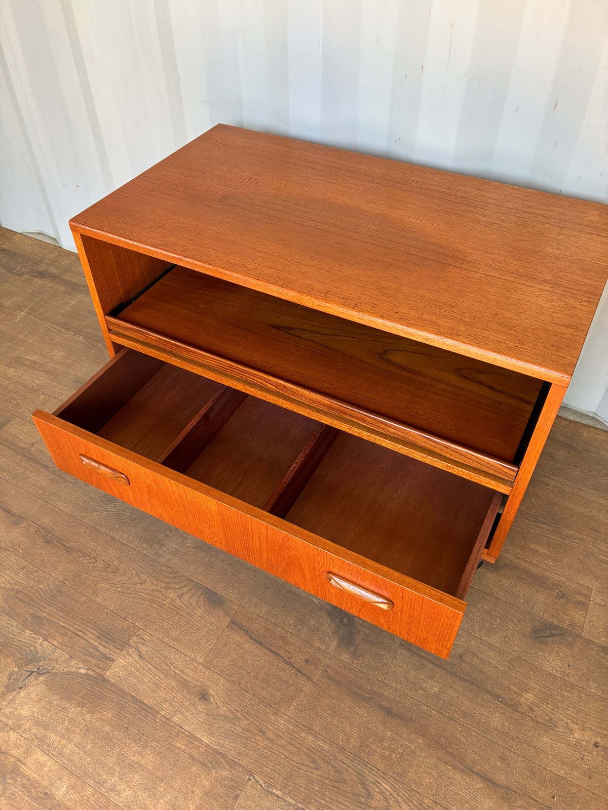 photo furniture G Plan Teak Tv Unit / Media Cabinet On Castors Mid Century Vintage Retro Storage