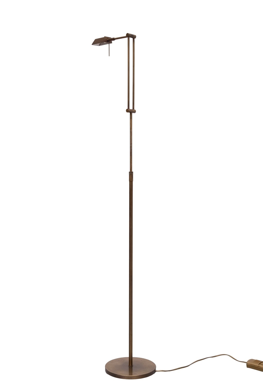 Ben Demmers Adjustable Bronze Halogen Floor Lamp 1980s photo vintage