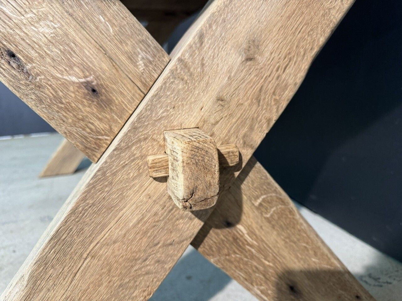 photo buy X Legs French Oak Farmhouse Dining Table