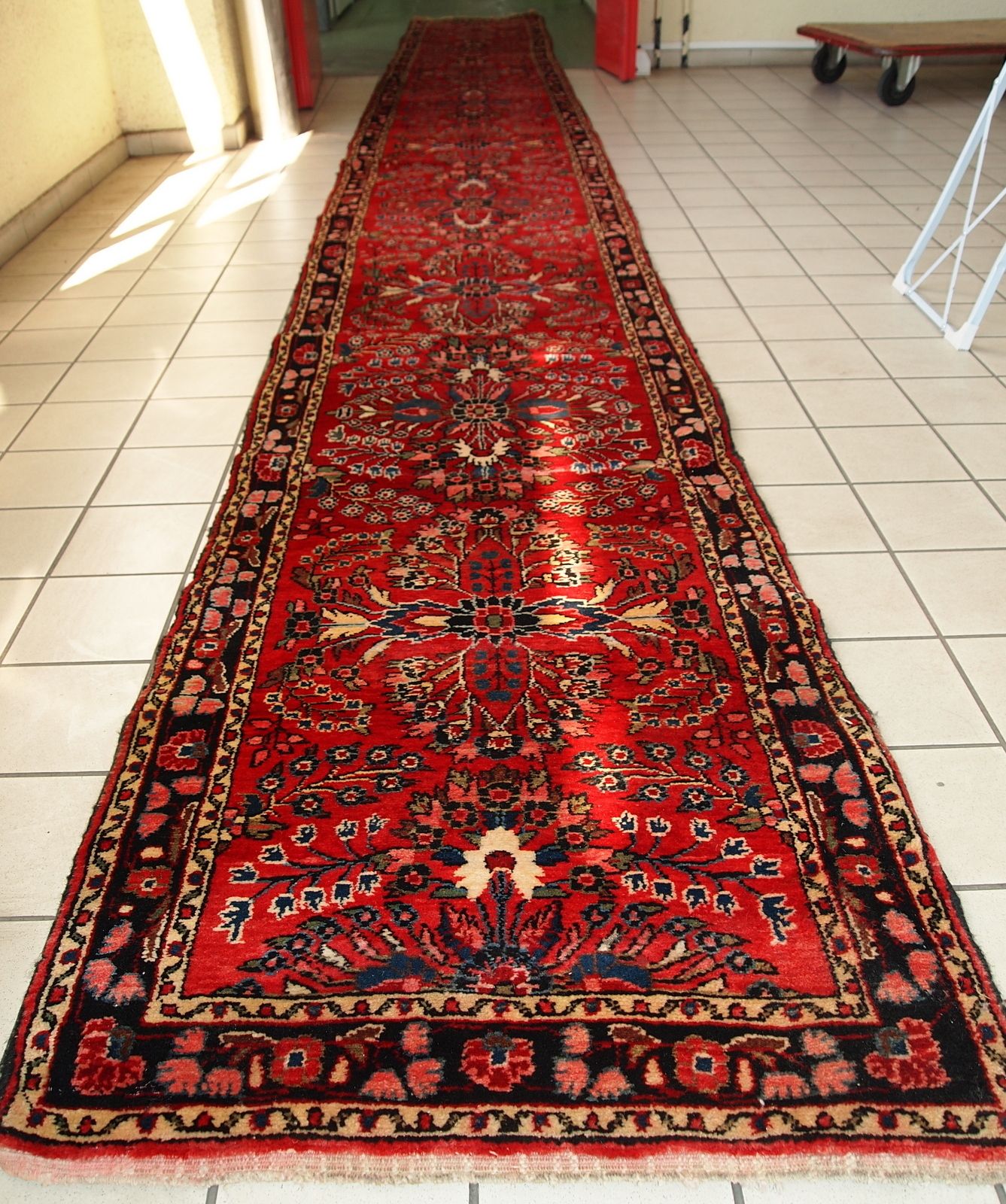Handmade Antique Floral Wool Runner — 84 × 712 Cm — 1910s photo buy
