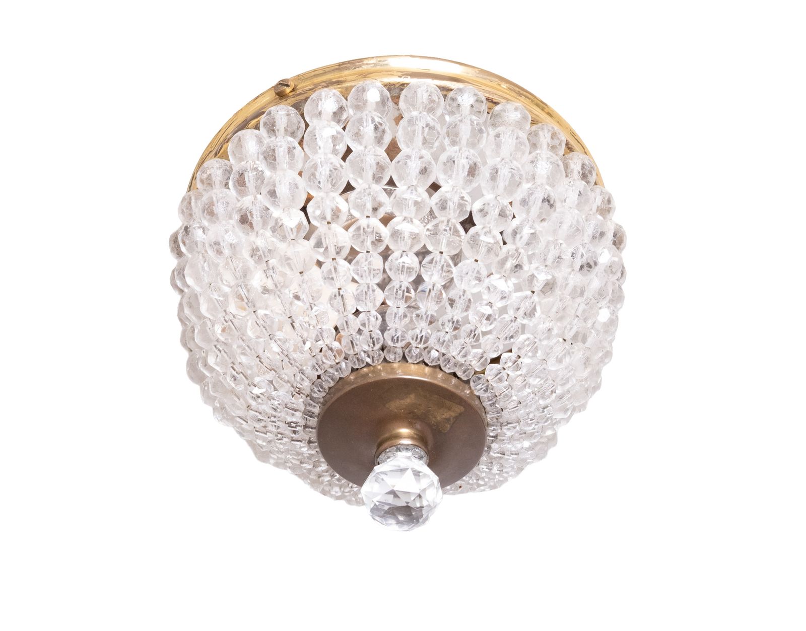 Miniature Chrystal Glass Pendant Lamp 1950s France photo furniture