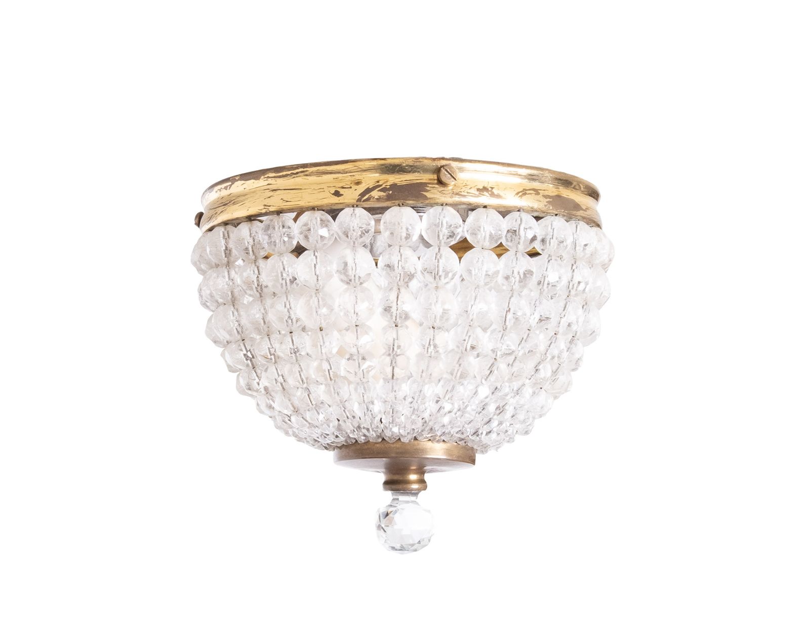 Miniatuur kristalglazen hanglamp, ca. jaren 1950, Frankrijk photo Verlichting