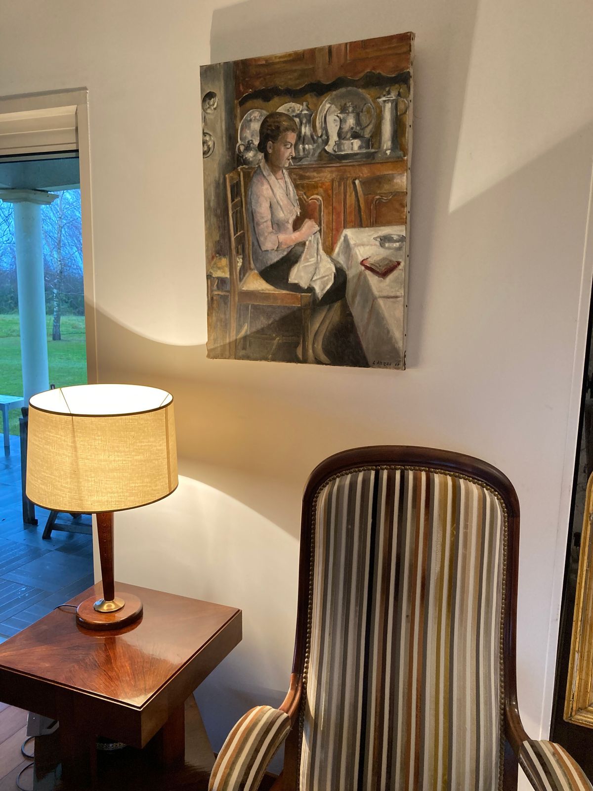 Oil On Canvas Scene Of Life., 1960s photo buy